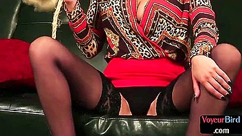 Teasing Cfnm Milf Waits For Cum Of Her Wanker