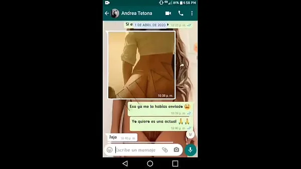 The busty girl at work gets hot talking on WhatsApp and ends up masturbating on a video call
