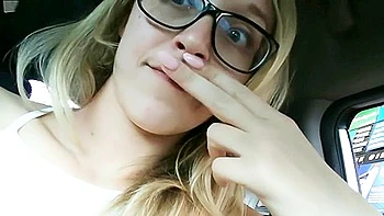 Lustful Blonde Publicly Brings Her Pussy To Orgasm In A Diner Toilet