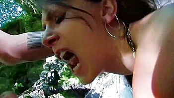 A Slim German Brunette Gets Banged Hard By Two Long Rods