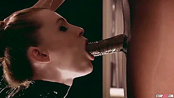 Sexto Petite Blondes In Latex, Heels And Nylon Enjoy A Strapless Exchange