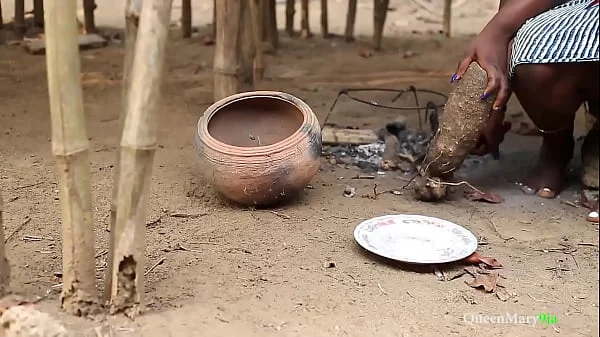 Husband caught his ther fucking his wife, he punished him to kneel down and watch him fuck his wife