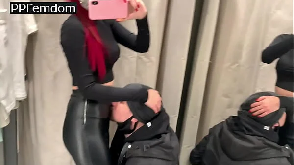 Public Pussy Worship and Ass Kissing In Leather Pants Femdom Petite Princesses