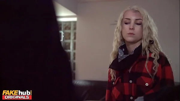 FAKE FANTASY Runaway Blonde with beautiful body picked up for sex