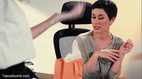 Fucking at work in front of her boss
