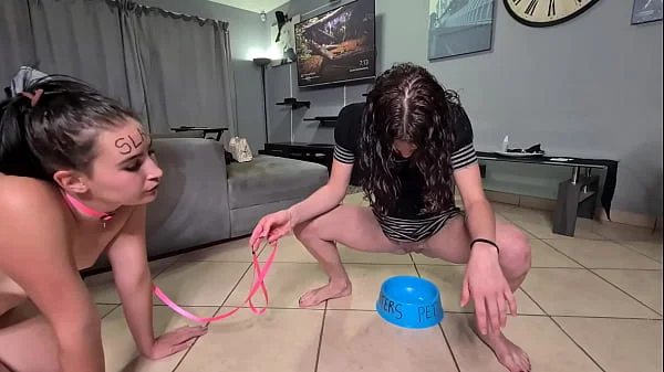 Femdom pet doing whatever her master tells her to do