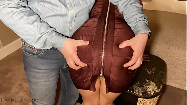 meeting a luxury escort girl in sexy figure-hugging dress for fucking in a hotel, projectfundiary