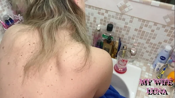 I let my husband fuck my ass and at the end I play with his cum in my mouth