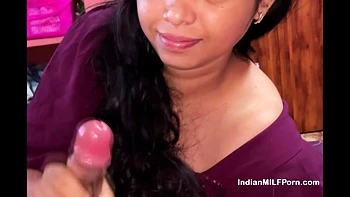 Real Indian MILF Bhabhi Engaged In Deepthroat Blowjob