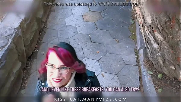 KISSCAT Love Breakfast with Sausage - Public Agent Pickup Russian Student for Outdoor Sex