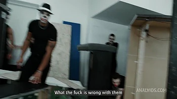 Halloween Party goes wrong 6on1, Emily Belle, ATM, Balls Deep