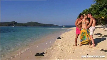 While Katy Caro Catches Some Rays on the Beach She'll be Getting a DP - Private Porn Sex Videos