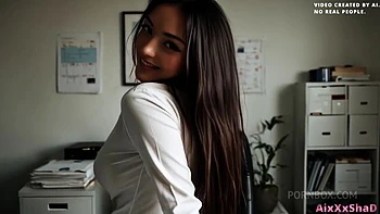 I Fuck A Beautiful Secretary Right On The Office Desk And Cum In Her Pussy [Ai Generated]