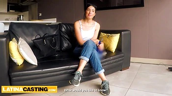 Latina Teen Cowgirl Riding American BWC At Fake Amateur Casting