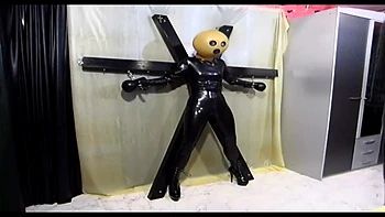 Bondage Domination for a Slave in Latex Dress
