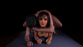 She Found Out That It's Not Easy to Hold a Plank While Getting Anal - 3D Porn