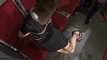 3D Sexy Slave Got Bandaged Outdoors