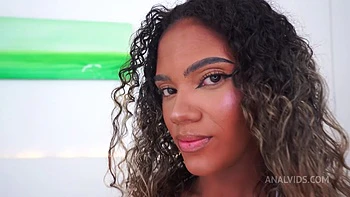 Karina Rose, Very Slim Brazilian, Fucked By 4 Dicks & Drinks