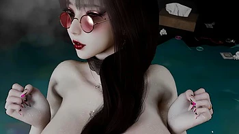 3D Huge Boobs Slut Cheating with Old Dick in the Pool