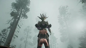 Tree monster fucks witch