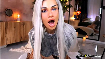 Babe Dirty Talking While Sucking Her Dildos