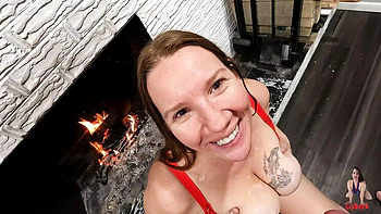 Curvy Redhead Mom Gets Pearl Necklace From Hardcore Fuck