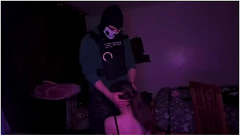 Masked Fantasy - Masked Ghost Cosplayer Teaches Maid A Lesson