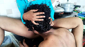 Indian House Maid Fucking in Kitchen Slap Role Play with Amateur MILF Wonder