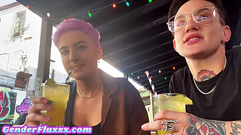 Real trans amateur fucks GF