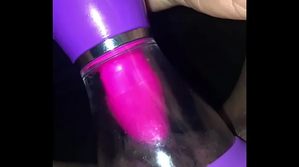 Watch my pussy get sucked and lucked. Gets huge!!