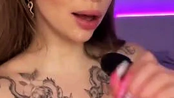 Adrianna Savu rails faux-cock between enormous mounds - super fuckin hot