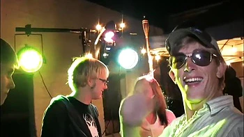 Facialised college student gets fucked from behind at party