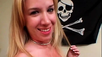 Pierced blonde babe with big boobs gets anally drilled