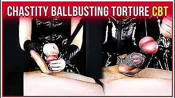 Chastity Femdom Ballbusting - Cock Balls Torture & Ruined Orgasm Cbt Era