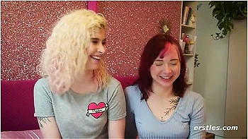 Cute Redhead Gives Blonde Babe Lesbian Pleasures