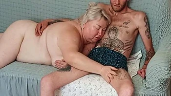 Hot Russian Mom Next Door Sucks Cock and Takes Cum in Mouth