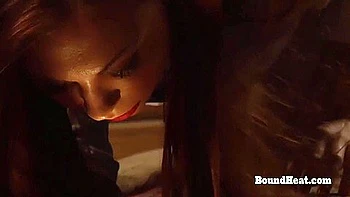 Tied Up Lesbian In Prison Masturbates Till Orgasm