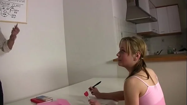 Horny czech 18yo punished by her teacher