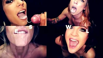 GLORYHOLE SECRETS - Sami Parker Swallows Thick Loads in Sloppy Gloryhole Debut: Porn