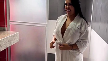 Hot Latina In Anal Sex Under The Shower