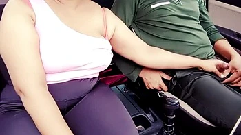 Desi Bhabhi with Big Natural Tits Gives Risky Public Blowjob and Handjob - Cum in Mouth and Pussy Creampie