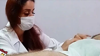 Nurse Handjob For Patient's Erection - Redhead In Uniform POV