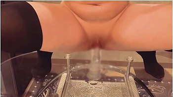 [amateur] Shaved Metamorphosis, Full View Of The Vagina With A Fixed, Table Messing With A Large Amount Of Continuous Squirting