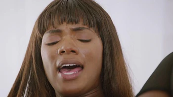 Ebony babe Ana Foxxx gets her pussy railed by Jean Val Jean