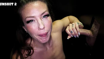 Mandy Waters got a hot load on her face from a gloryhole.