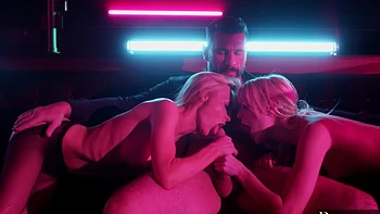 Manuel Ferrara fucked two hot pussies in an intense threesome.