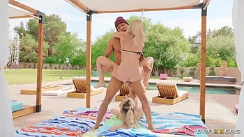 Two Blonde Porn Stars Getting Fucked By A Big Cock - Chloe Surreal