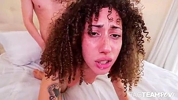 Curly Haired Kira Perez Savours Two Dicks In Double Vaginal Penetration