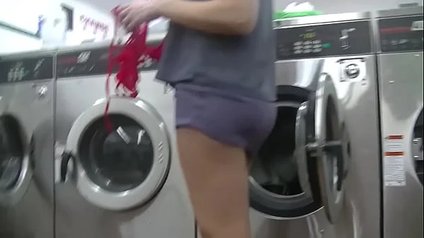Helena Price Public Laundry Upskirt Flashing Tease! Exhibitionist MILF Vs College Voyeur at the laundry! (Part1)