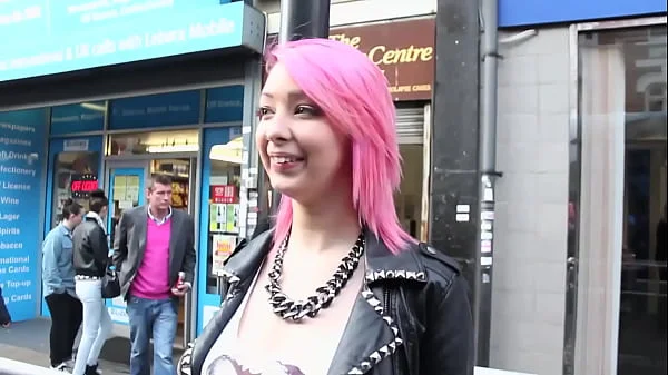 Beautiful and very slutty slut shows her ass in public while pissing between her legs